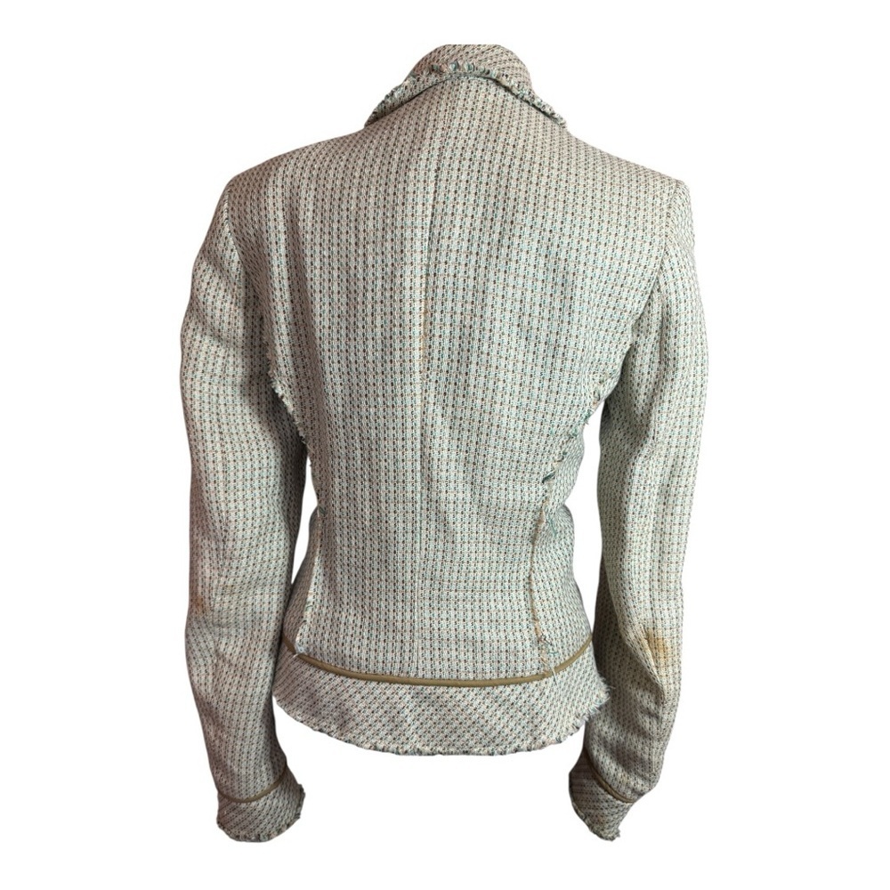 Active Seller! Women’s Chris Janssens Size 36 Fitted Tweed Blazer Designer - Picture 3 of 7